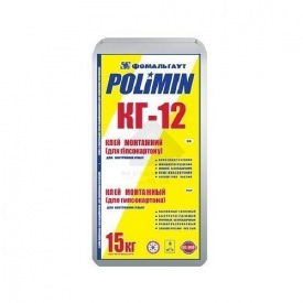 Клей для гіпсокартону Polimin Монтаж фікс КГ-12 15 кг