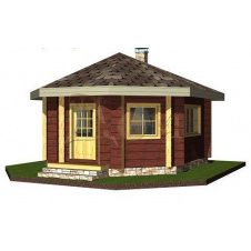 Проект деревянной беседки 6*6 м