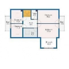 Проект каркасного будинку з мансардою 224 м2 Херсон