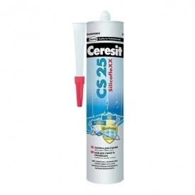 Силіконовий герметик Ceresit CS 25 MicroProtect 280 мл світло-сірий