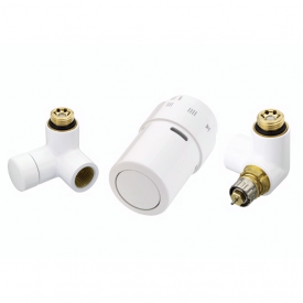 Комплект для подключения к радиаторам справа Danfoss RAX-set белый RAL9016 (013G4007)