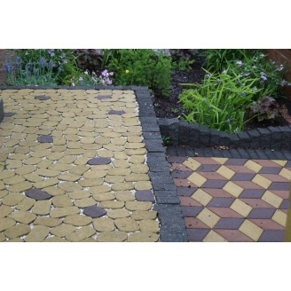 Тротуарная плитка Золотой Мандарин Маргарита на сером цементе 60 мм