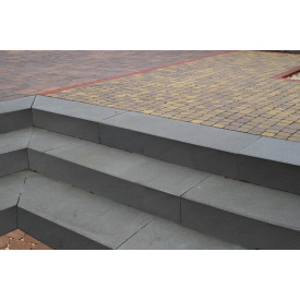 Ступень Золотий Мандарин на сером цементе 1000х150х350 мм