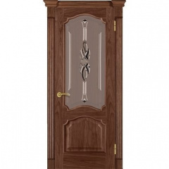 Межкомнатная дверь TERMINUS Caro Модель 42 остекленная орех американский Киев