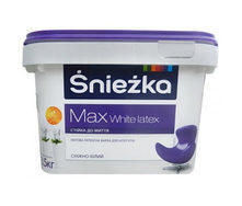 Матовая латексная краска Sniezka Max White latex 13 кг снежно-белая