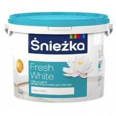 Матовая латексная краска Sniezka Fresh White 7 кг снежно-белая Киев