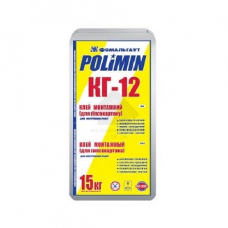 Клей для гіпсокартону Polimin Монтаж фікс КГ-12 15 кг