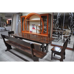 Стол деревянный для дачи 2200х800х770 мм тик Шостка