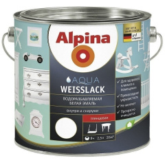 Эмаль Alpina Aqua Weisslack 0,75 л Киев
