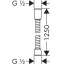 Металевий шланг Hansgrohe Sensoflex 1,25 м 1/2" хром (28132000) Тернопіль