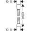 Металевий шланг Hansgrohe Sensoflex 1,6 м 1/2" хром (28136000) Черкаси