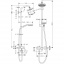 Душова система Hansgrohe Croma 100 Showerpipe хром (27154000) Житомир