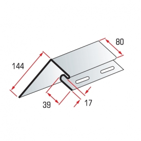 Планка околооконная широкая Альта-Профиль Alta-Siding белая (5665)