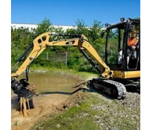 Строительство пруда мини-экскаватором Caterpillar 305E