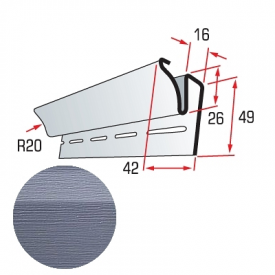 Окантовочна планка Альта-Профіль KANADA плюс Преміум бузковий металік