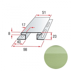 Соединительная планка Альта-Профиль KANADA плюс Премиум хаки металлик