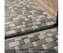 Тротуарная плитка Золотой Мандарин Старый город 120х80 мм серая