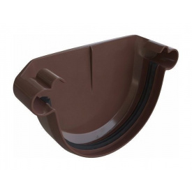 Заглушка желоба Альта-Профиль Элит 125 мм коричневый