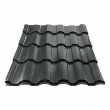 Металочерепиця Сталекс VALENCIA 350/15 0,45 мм PE Китай (Sutor Steel) (RAL7024/сірий графіт)