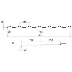 Металлочерепица Сталекс GRAND 0,45 мм PEMA Словакия (USS Steel Kosice) (RAL8004/медно-коричневый) Березнеговатое