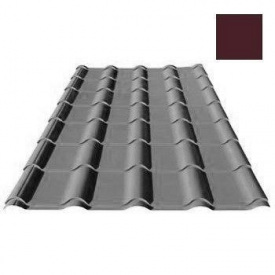 Металлочерепица Pruszynski Kron 350 полиэстер 1180х4320 мм Польша (RAL8019 Grey brown #403a3a)