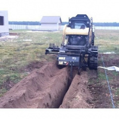 Аренда траншеекопателя T9B на базе колесного мини-погрузчика Днепр