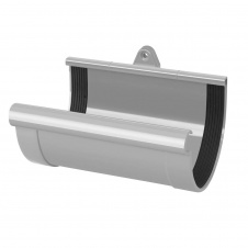Муфта желоба Rainway 130 мм серая