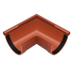 Кут жолоба зовнішній Rainway 90 градусів 90 мм цегляний Конотоп