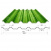 Профнастил Сталекс Н-44 1070/1025 мм 0,50 мм PE Польща (Acelor Mittal) (RAL6002/зелений лист)