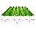 Профнастил Сталекс Н-44 1070/1025 мм 0,70 мм PE Німеччина (Acelor Mittal) (RAL6002/зелений лист)