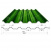 Профнастил Сталекс Н-44 1070/1025 мм 0,70 мм PE Німеччина (Acelor Mittal) (RAL6005/зелений мох)