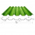 Профнастил Сталекс Н-44 1070/1025 мм 0,70 мм PE Польща (Acelor Mittal) (RAL6002/зелений лист)