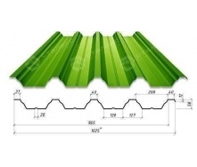 Профнастил Сталекс Н-60 1025/965 мм 0,70 мм РЕ Німеччина (Acelor Mittal) (RAL6002/зелений лист)