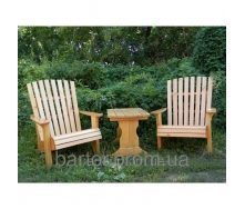 Мебель из массива дерева для дачи, комплект Кресла для отдыха 750*510