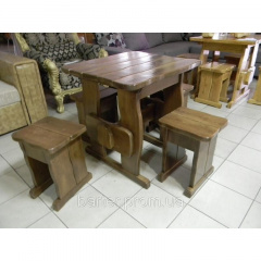 Комплект мебели из массива малый деревянный 750*750 Киев