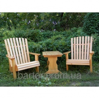 Мебель из массива дерева для дачи, комплект Кресла для отдыха 750*510