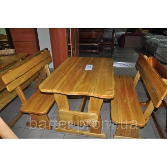 Мебель из натуральгого дерева для кафе, комплект средний деревянный 1500*800