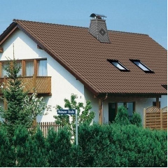 Черепица Braas Рубин 9V Ангоба 472х313 мм коричневый Киев