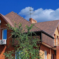 Бітумна черепиця NORDLAND Top Shingle Smalto 1000х337 мм червона з тінню Курінь