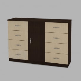 Комод Компанит Комод-8+1 1202x850x390 венге