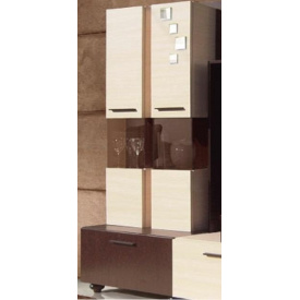 Вітрина Майстер Форм Сага 800х376х1870 мм венге темний / дуб молочний