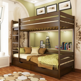 Ліжко двоярусне Естелла Дует 101 80x190 см масив