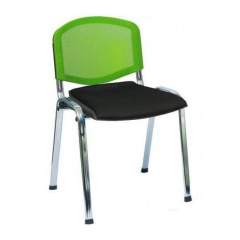 Офисный стул АМF Изо Веб 535х560х840 мм лак белый, сиденье Лаки черный/спинка сетка салатовая Запорожье