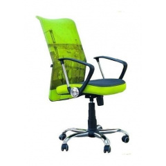 Офисное кресло AMF Аэро HB Line сиденье Сетка серая/спинка Сетка лайм 635х750х1170 мм Житомир