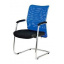 Офісне крісло AMF Аеро сидіння Сітка чорна / спинка Сітка синя 570х520х920 мм хром Ужгород