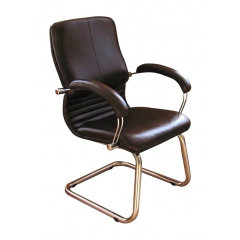 Кресло AMF Ника CF кожа Сплит черная 64x67x100 см хром Херсон