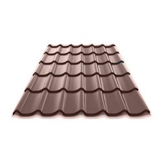 Металлочерепица MONTERREY 0,5х1195 мм шоколадно-коричневый (Arcelor Mittal)