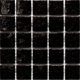 Мозаика стеклянная Stella di Mare R-MOS B50 черный на сетке 327х327х4 мм