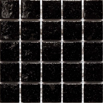 Мозаика стеклянная Stella di Mare R-MOS B50 черный на сетке 327х327х4 мм