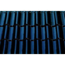 Керамічна черепиця АВС-Klinkergruppe Hohlfalzziegel BRILLANT ШВАРЦ GLASIERT 435x280 мм